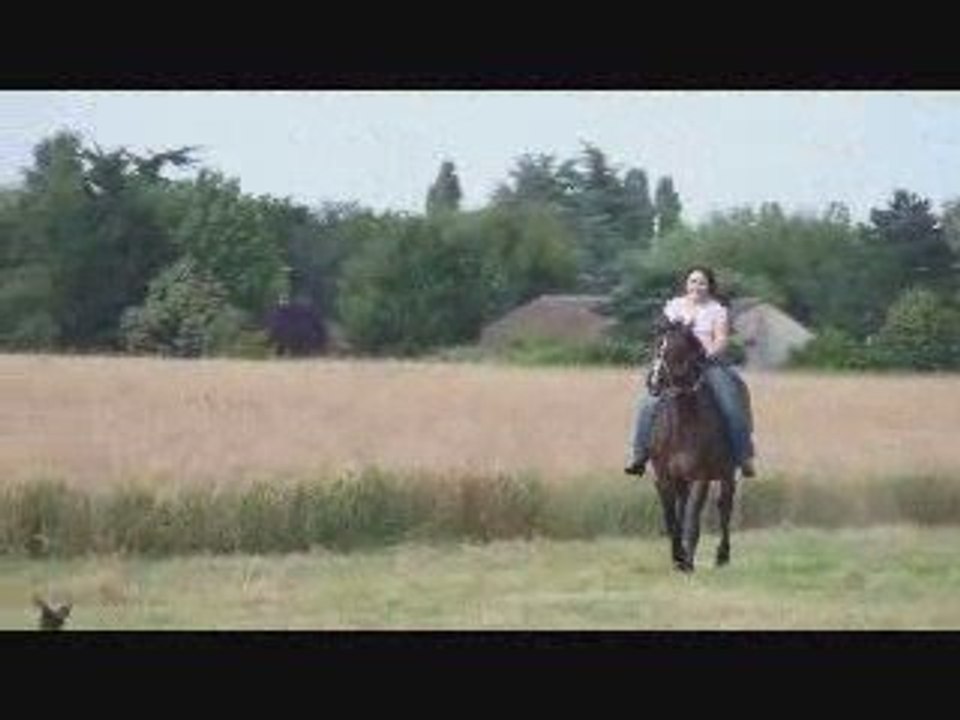 Galop dans un pré, à cru en licol