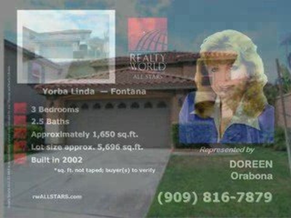 Yorba Linda in Fontana home for Lease