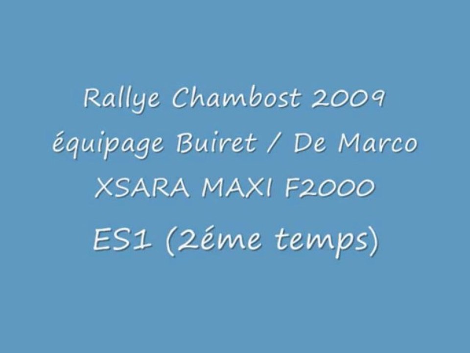 rallye chambost 2009, Xsara Maxi F2000, camera embarqué