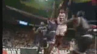 Shaq Blocks Michael Jordan, basketball, nba