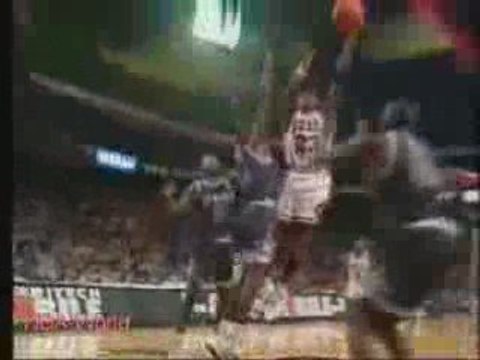 Shaq Blocks Michael Jordan, basketball, nba