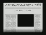 CONCOURS OUVERT A TOUS 22 AOUT 2009