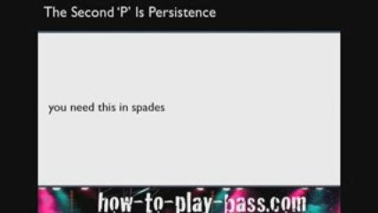 What A Bass Student Needs to Progress - The Three Ps