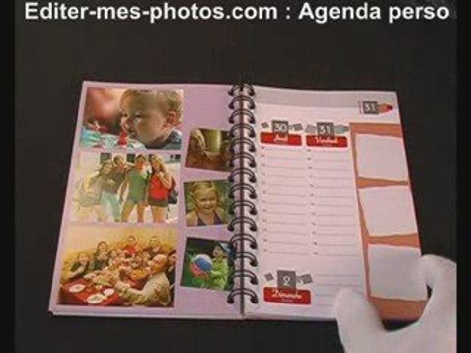 Créer votre Agenda personnalisé : Editer-mes-photos.com