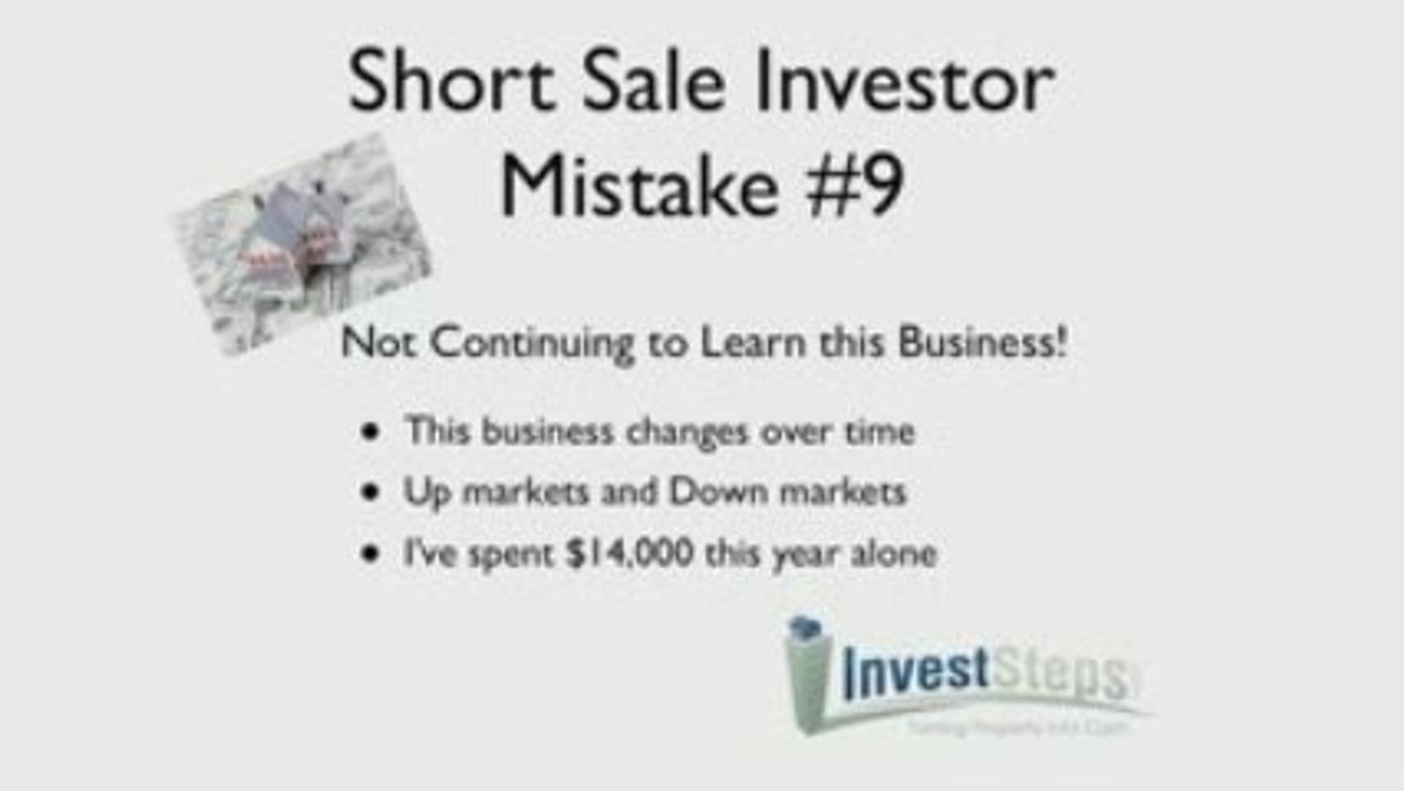 Short Sale Investor Mistake #9