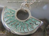 Enamel set sterling silver celtic necklace DSF116