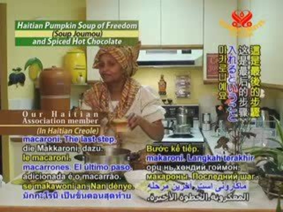 Vegetarian cooking: Haitian Pumpkin Soup of Freedom (Soup Jo