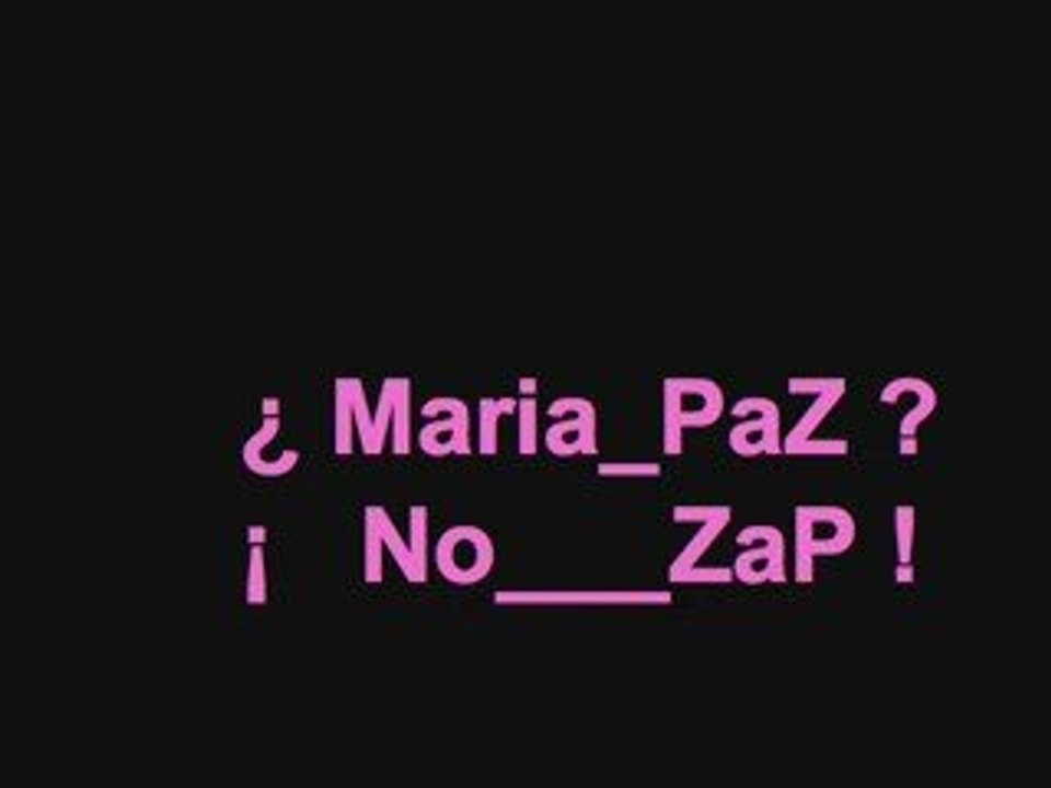 Maria Paz No Zap : myspace officiel