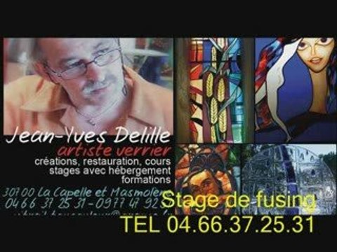stage de fusing, atelier vitrail uzès