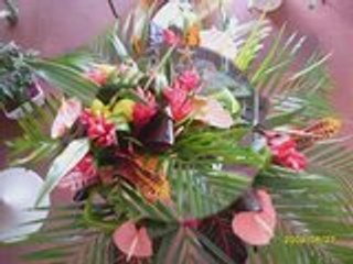 Ma composition piquet de fleurs exotique !!!!!!!!