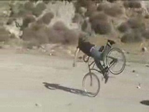 tremplin à velo et chute