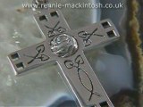 Silver Rennie Mackintosh cross pendant DWA239