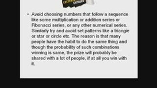 Lottery Tips - Secrets You Must Know!