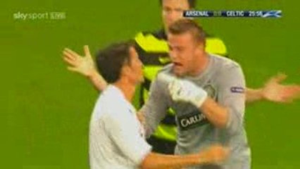 ARSENAL 1-0 CELTIC PENALTY EDUARDO