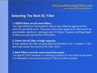 Air Conditioning Filter - Your Complete Air ...