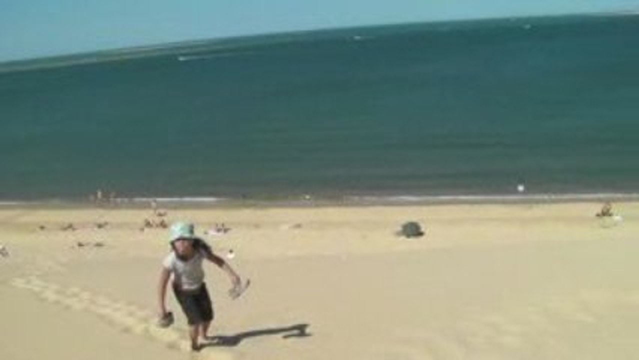 Dune du Pyla, la montée depuis l'Océan, dur dur dur...