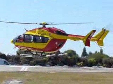 décollage de l'hélico