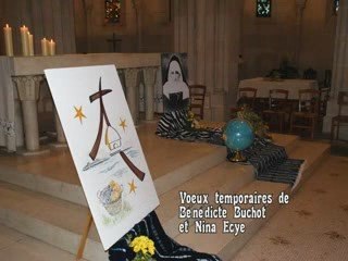 Voeux  de Bénédicte  et Nina à La Pommeraye - 30 août 2009