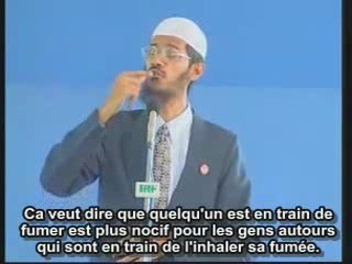 Zakir Naik sur l'interdiction du tabagisme