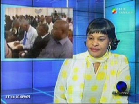 Coussoud Mavoungou et les cadres de son département