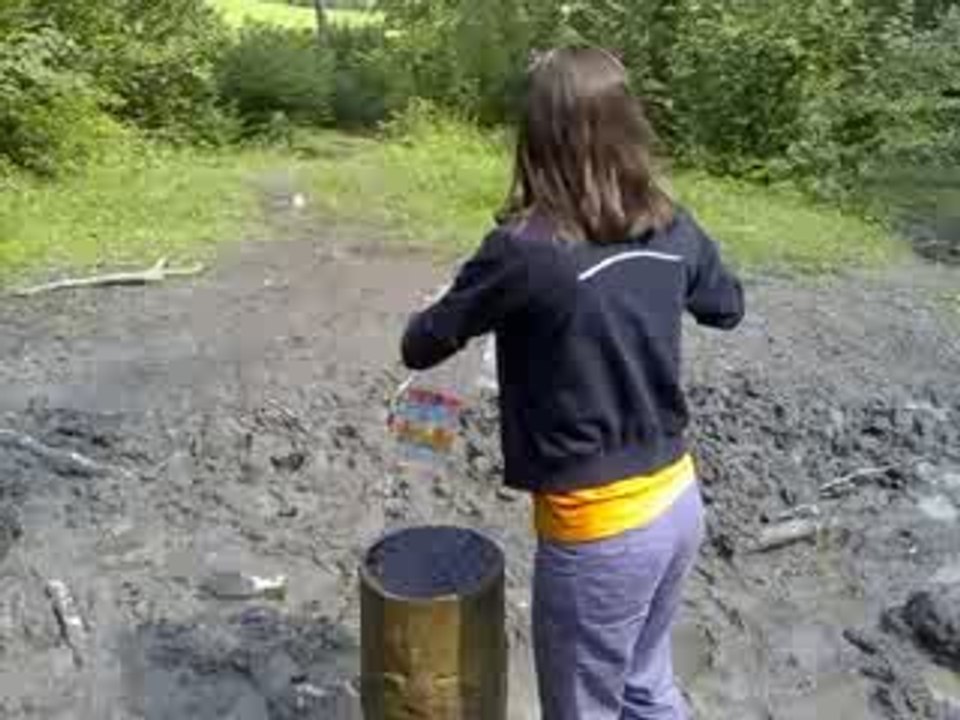 La source d'eau pétillante naturelle