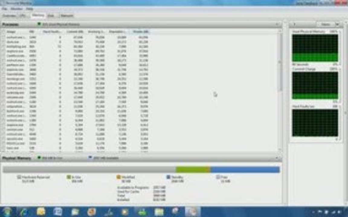 Windows 7 Screencast - Resource Monitor (resmon)