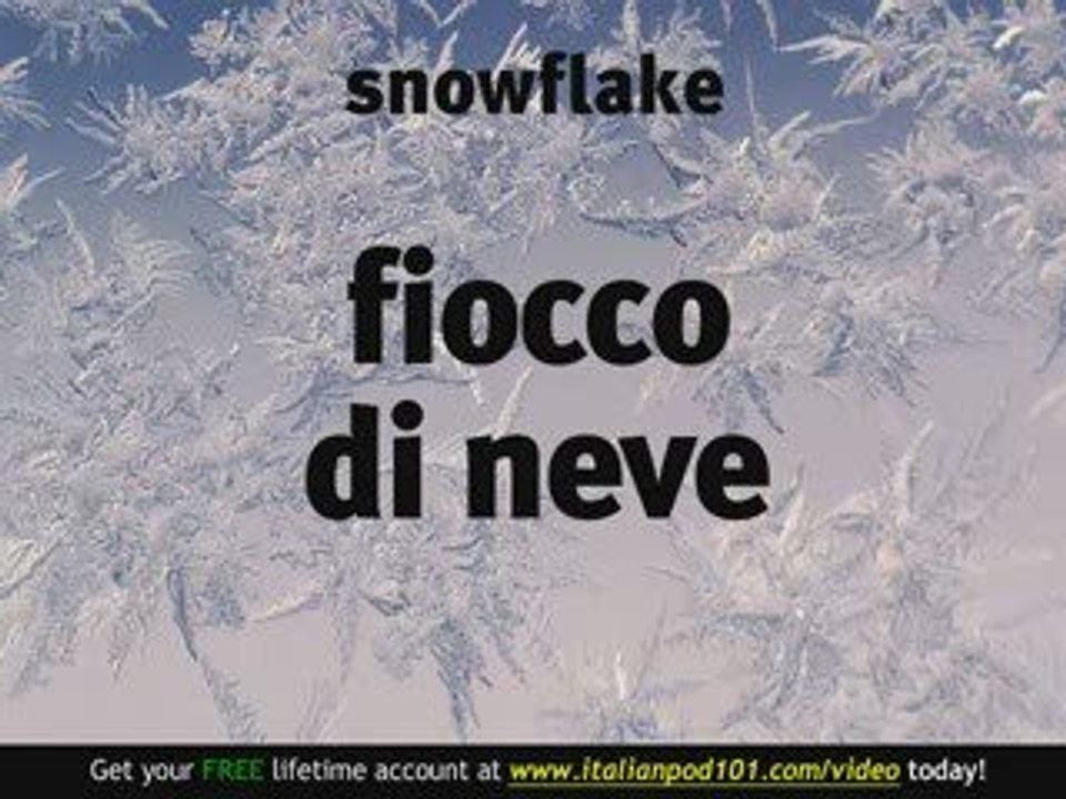 Learn Italian - Italian Winter Vocabulary