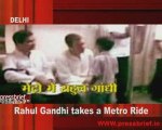 Congress General Secretary Rahul Gandhi takes a Metro Ride,