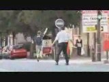 MUST SEE - Guy Kicking Socker Ball At Police - Funny!!