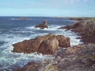Presqu'île de Quiberon Côte sauvage marée haute 2