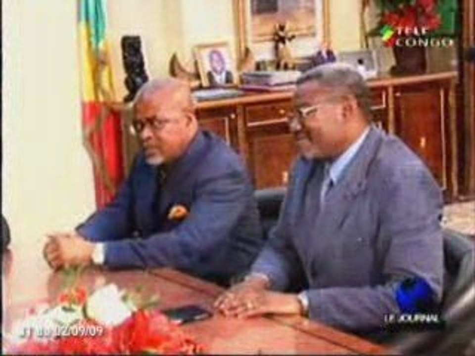 Isidore Mvouba reçoit l'ambassadrice de la RDC au Congo