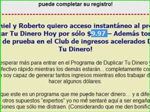 Ganar dinero por Internet duplicar tu dinero