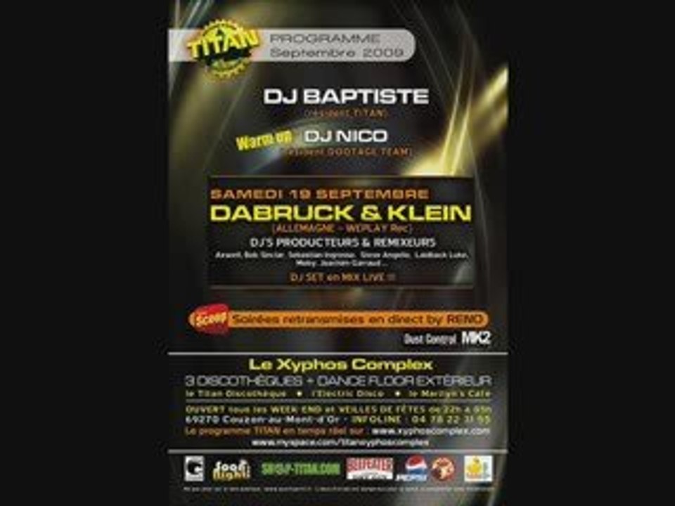 DABRUCK & KLEIN @ TITAN (Lyon) // Samedi 19 Septembre
