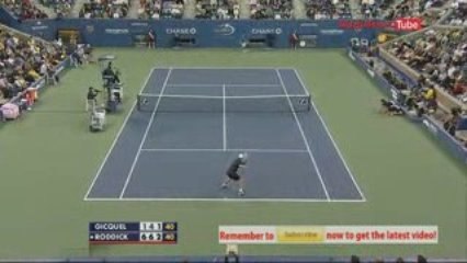 Roddick vs. Gicquel Highlight In 2nd Rd of US Open 09