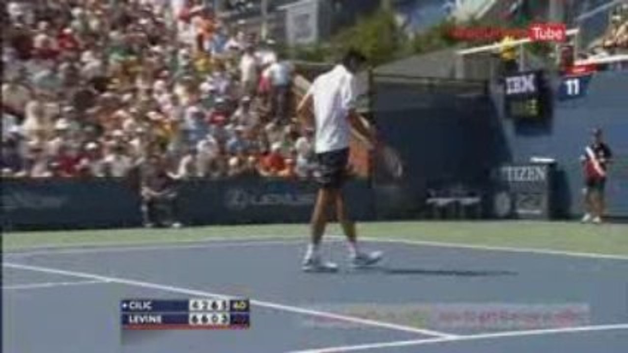 Cilic vs. Levine Match Highlight In 2nd Rd of US Open 09