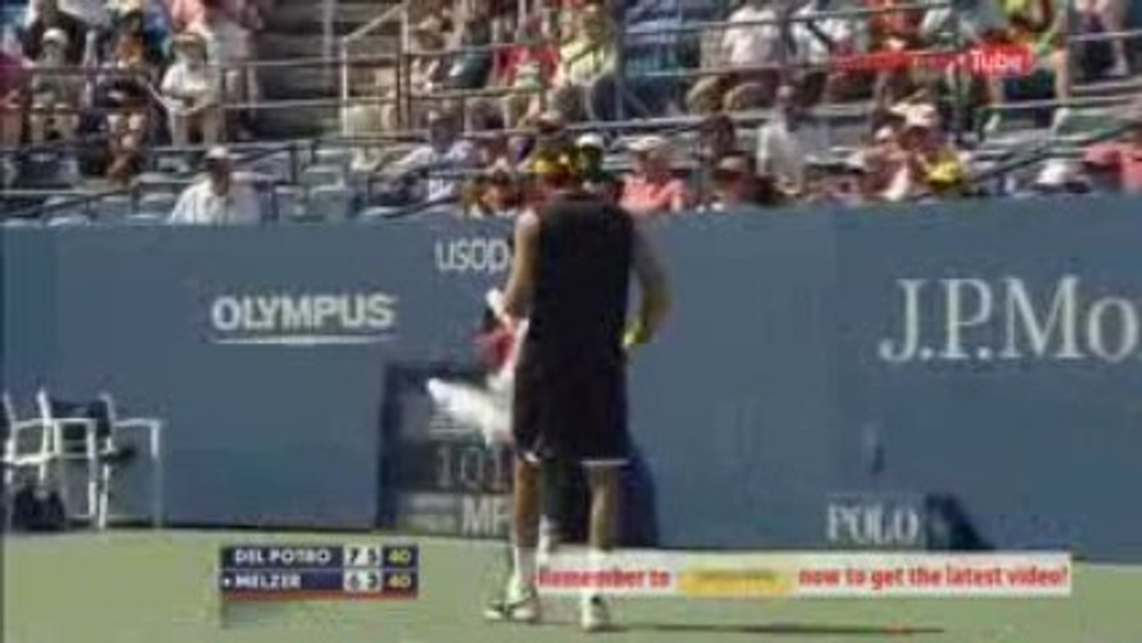 Del Potro vs. Melzer Match Highlight In 2nd Rd of US Open 09