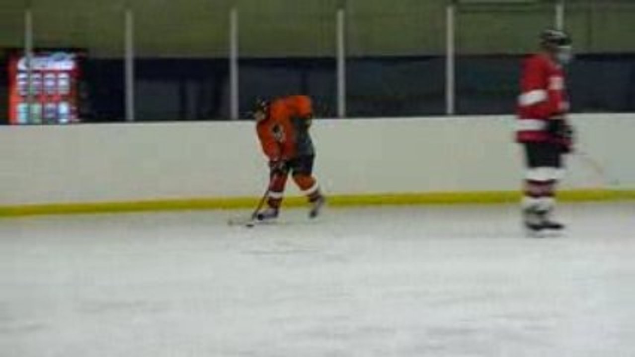 I try out new camera & T tries out new hockey equipment