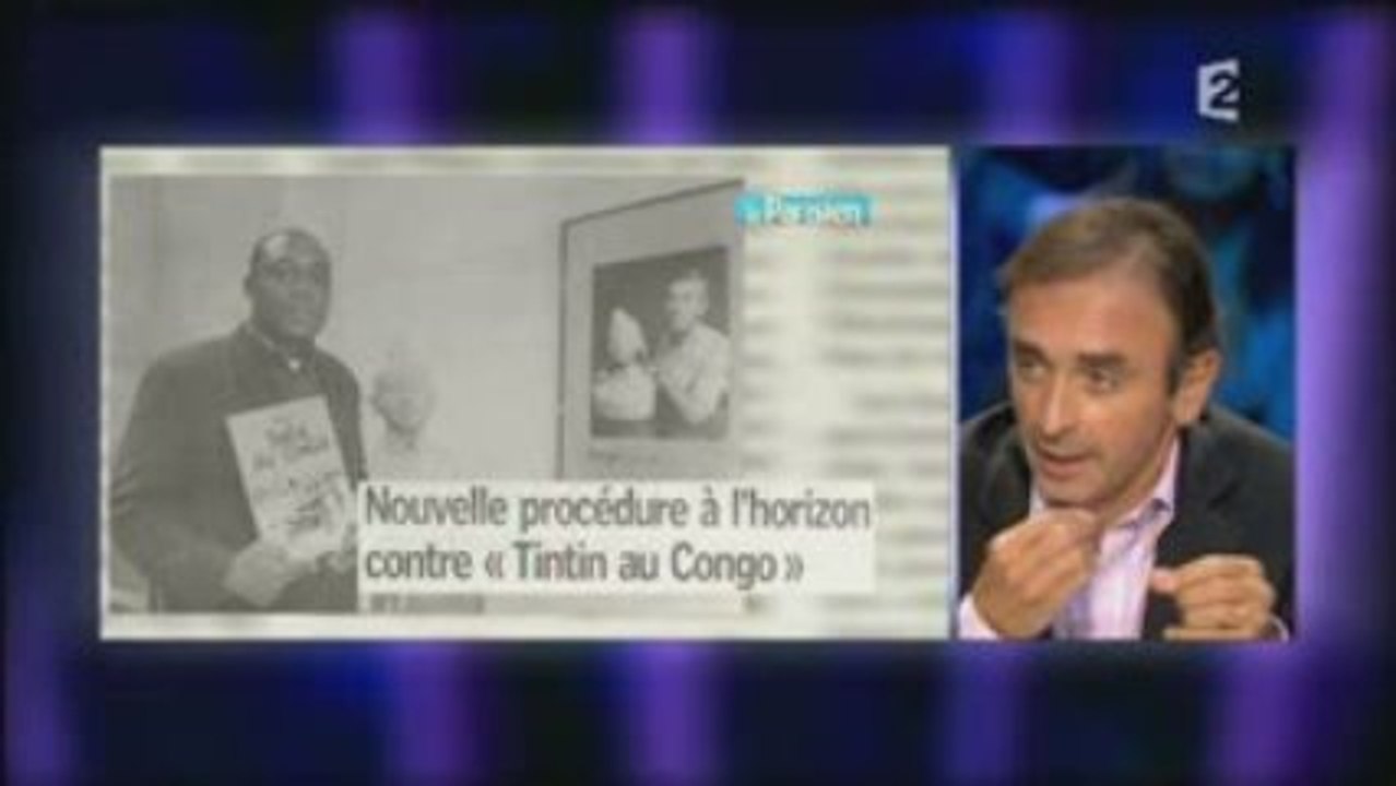 Zemmour défend Tintin au Congo