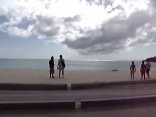 Atterissage sur la plage st martin