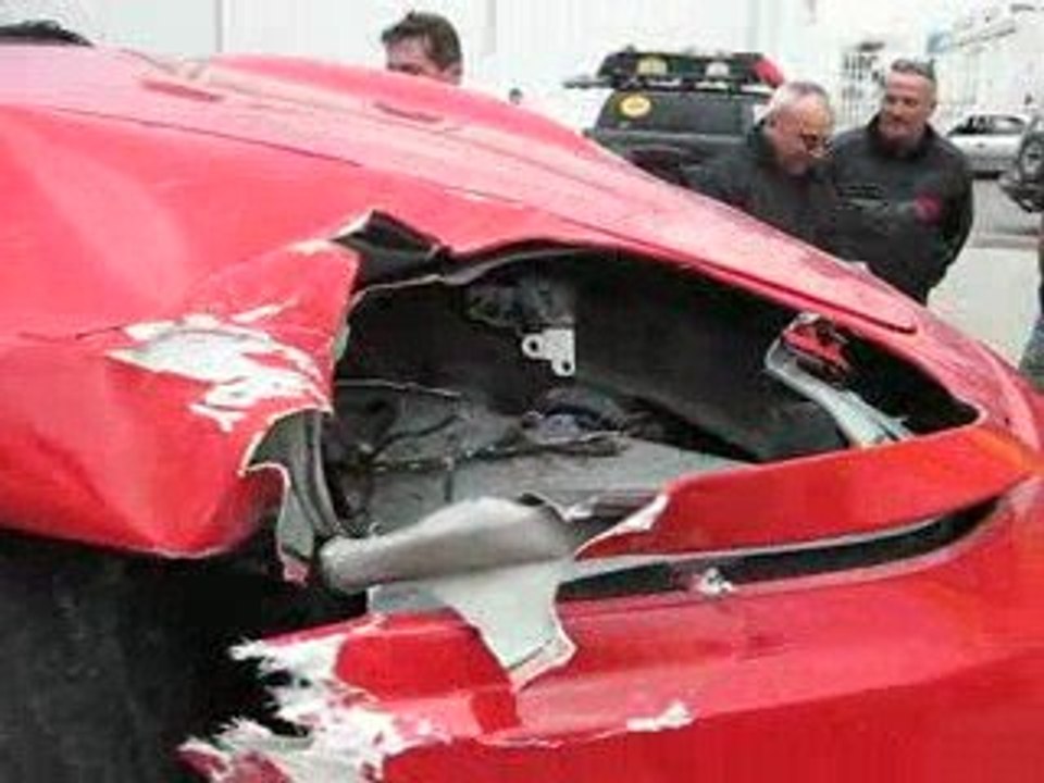 Ferrari crashed in Tunisia