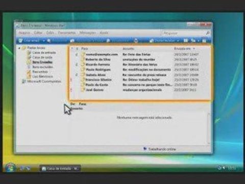 Ajuda do Windows Vista - Usando o Windows Mail