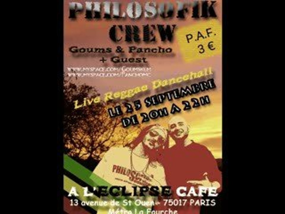 Philosofik Sound - Live 25 Septembre à l'Eclipse Café Paris