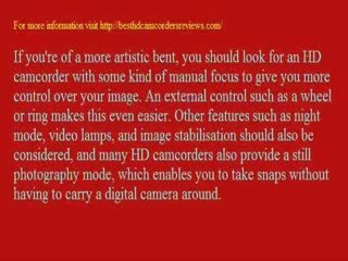 Information and advice on the best HD Camcorders