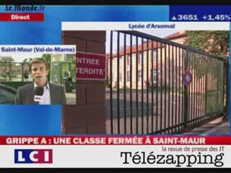 Télézapping : Grippe A, la première classe touchée