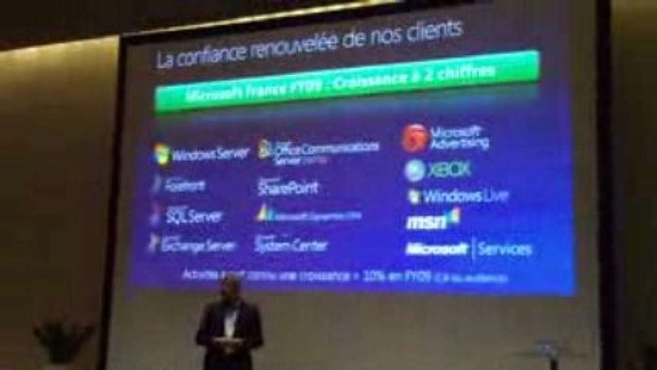 Conference de Presse Microsoft 2009 : bilan 2009/2008