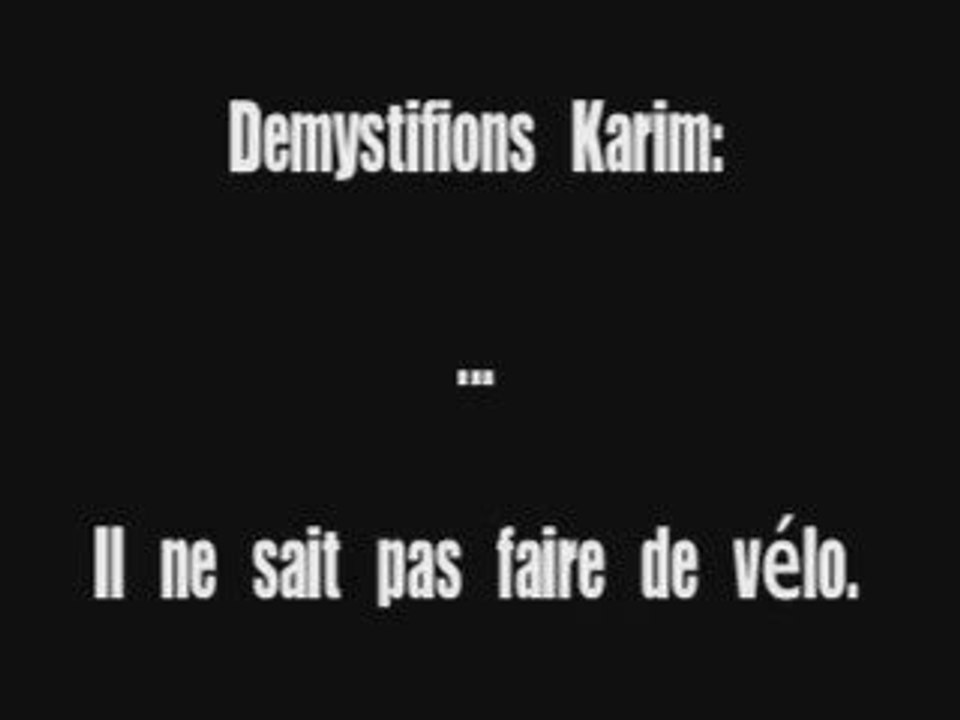 karim n'est pas un dieu !