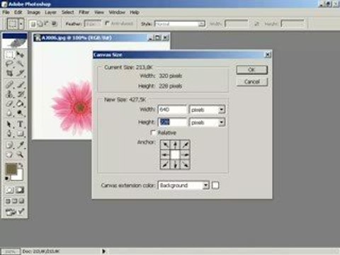 Resmin Art Alan Boyutunu Değiştirmek