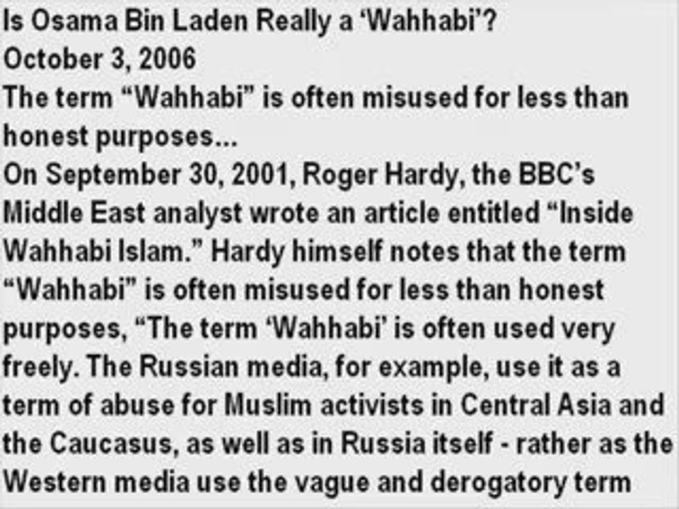 Difference between Bin Laden & Salaf