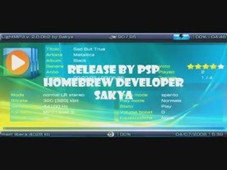 LightMP3 2.0.0 RC3  PSP Light MP3 Player