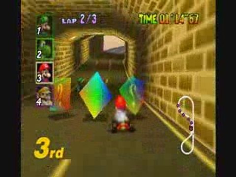 N64: Mario kart: Luigi raceway